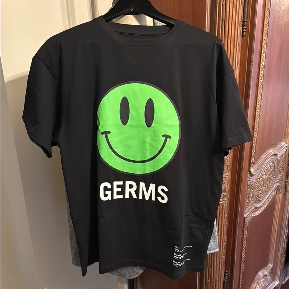 Black T-Shirt with Green Smiley